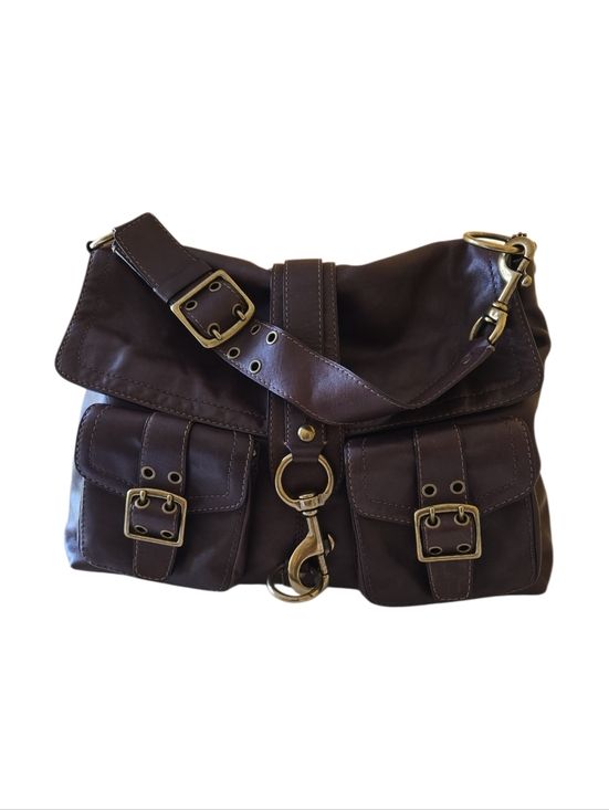 Coach Handbags - VTG Coach Legacy Brooklyn Brown Pocket Leather Messenger Shoulder Tote Large Bag